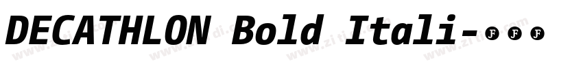 DECATHLON Bold Itali字体转换